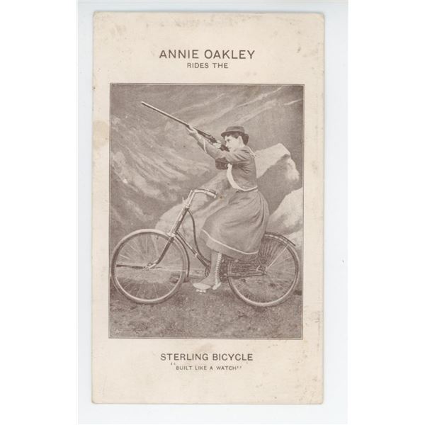 Annie Oakley Sterling Bicycle Trade Card