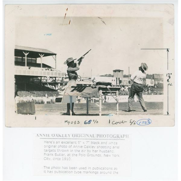 1910 Annie Oakley Polo Grounds Shooting Photo