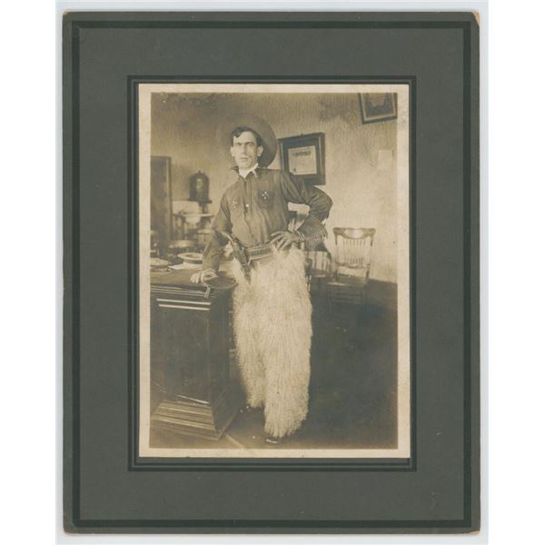 Cowboy Gunfighter in Wooly Chaps Photo