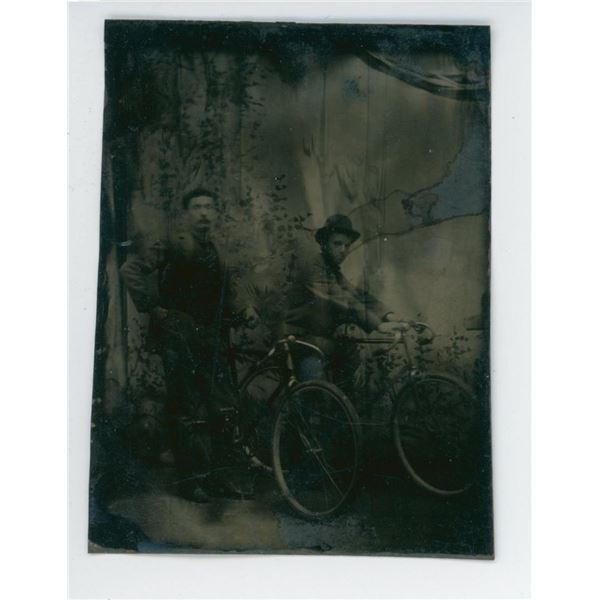 Wood Rim Bicycles Tintype Photo