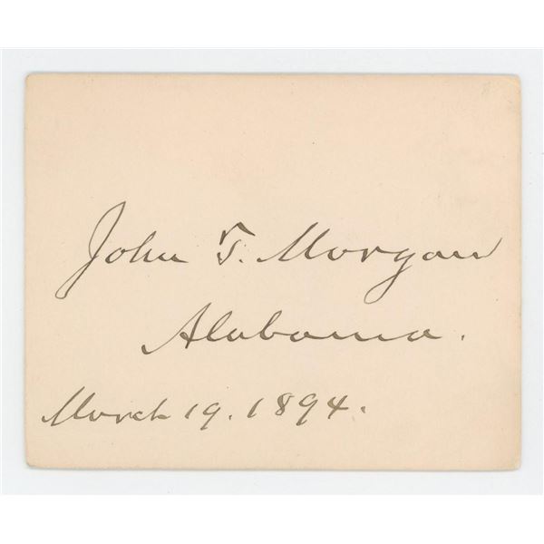 John T. Morgan Grand Wizard KKK Signature