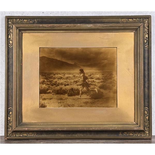Carl Moon The Runner Orotone Indian Photo