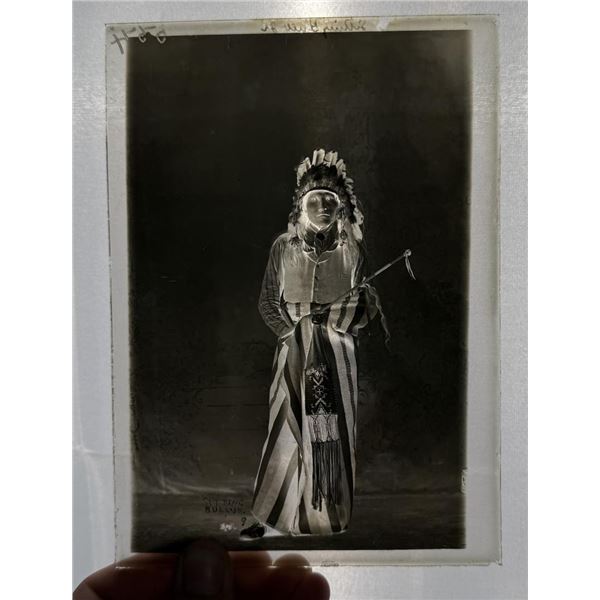 Sitting Bull Glass Photo Negative