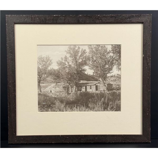 Laton Alton L.A. Huffman Montana Collotype