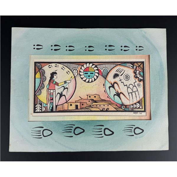 Ron Koopee Hopi Indian Kachina Drawing