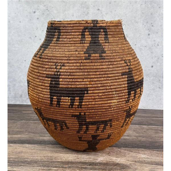 Apache Figural Native American Olla Indian Basket