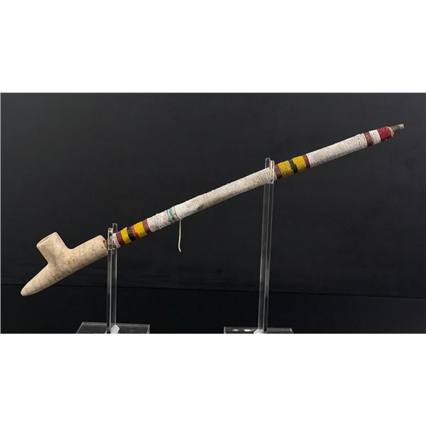 Native American Indian Beaded Peace Pipe