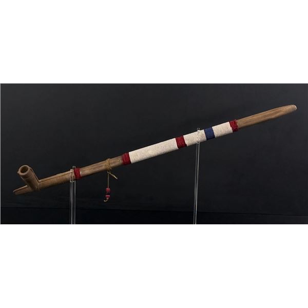 Native American Indian Beaded Peace Pipe