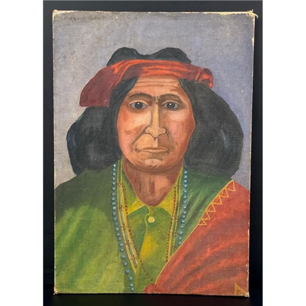 Folk Art Native American Indian Painting