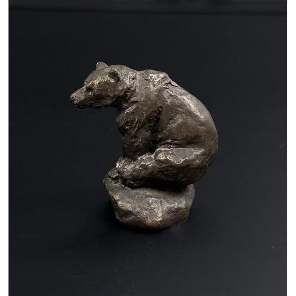 Philip R Goodwin Seated Bear Bronze