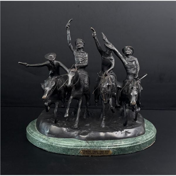 Frederic Remington Coming Through the Rye Bronze