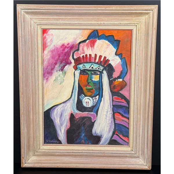 Jo Schleicher War Bonnet Painting