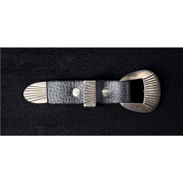 Navajo Sterling Silver Ranger Belt Buckle Set