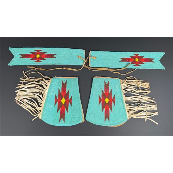 Montana Blackfoot Indian Beaded Cuffs