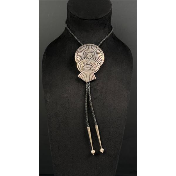 Emerson Bill Navajo Sterling Silver Bolo Tie