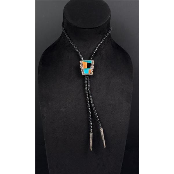 Donald Douglas Navajo Sterling Silver Bolo Tie