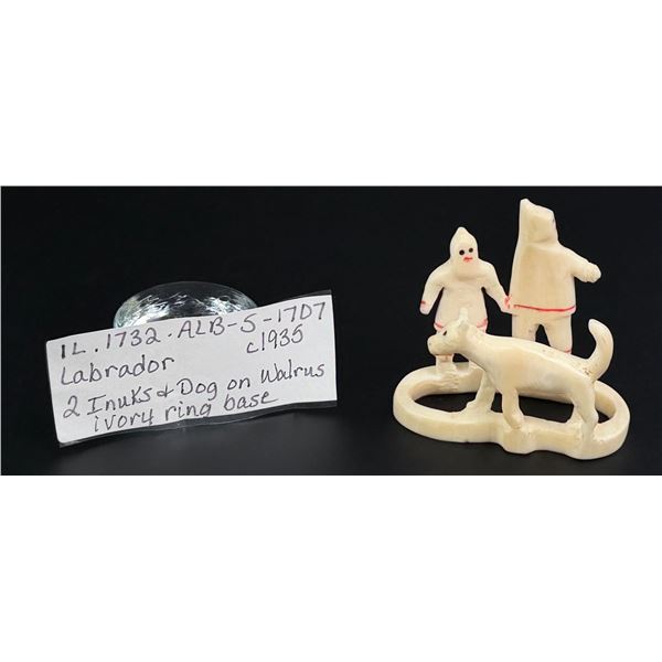 Alaskan Inuit Eskimo Carved Ivory Family
