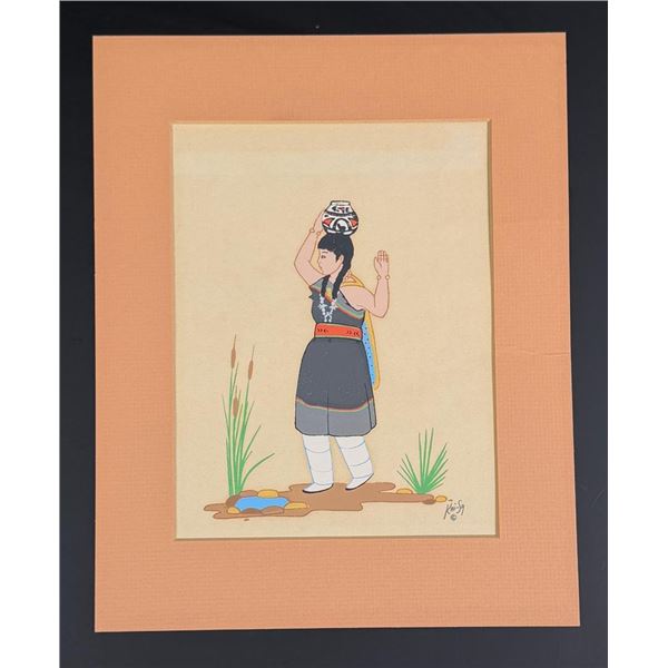 Kai-sa Percy Zuni Indian Serigraph Print