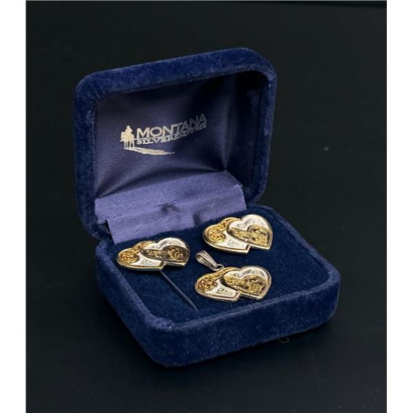 Montana Silversmiths Hearts Pendant and Earrings