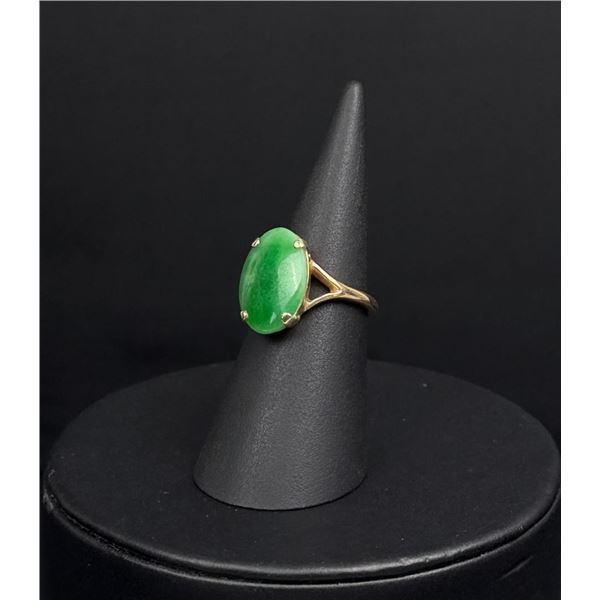 Chinese 14K Gold Jade Ring