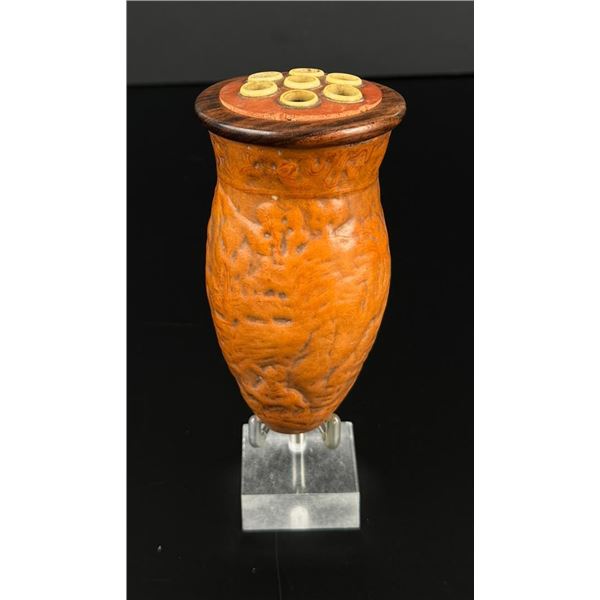 Antique Chinese Gourd Engraved Cricket Cage