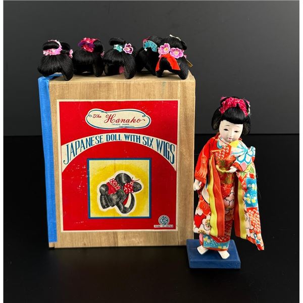 The Hanako Japanese Doll with Six Wigs