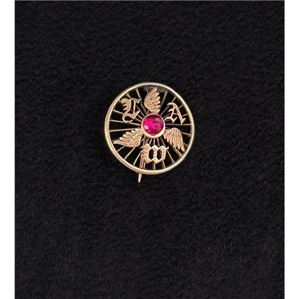 10k Gold League of American Wheelman Bicycle Pin