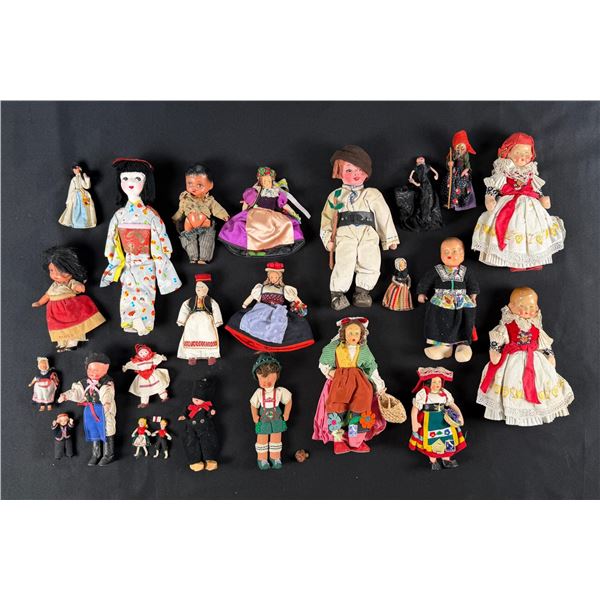 Felt German Fancy Dressed Character Dolls