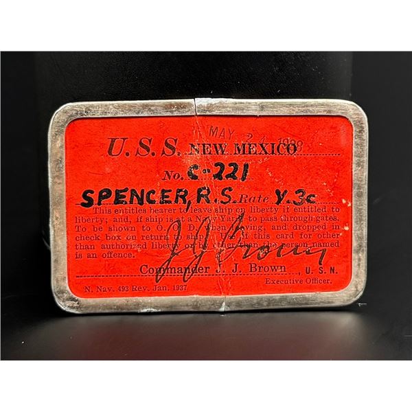 WW2 USS New Mexico US Navy Liberty Card