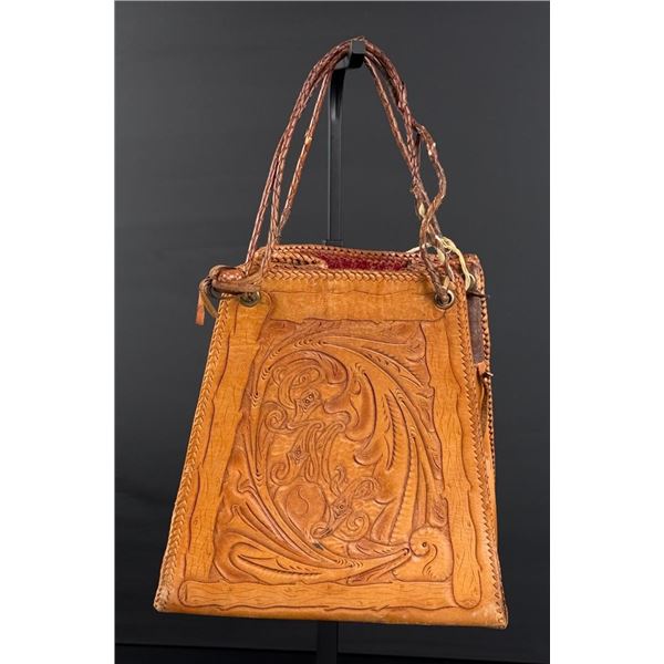 Tooled Leather Cowgirl Hippie Purse