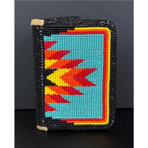Montana Blackfoot Indian Made Beaded Wallet