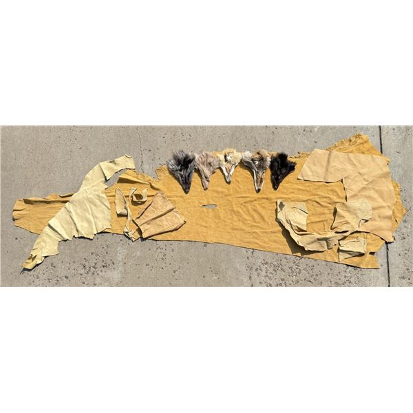 Lot of Native American Craft Materials Leather