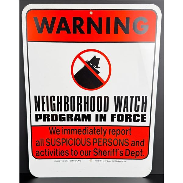 1982 California Neighborhood Watch Sign