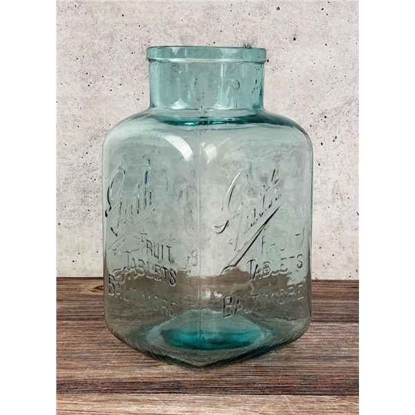 Guth Fruit Tablets Store Display Glass Jar