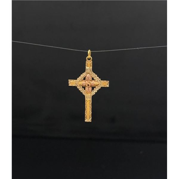 10K Gold Black Hills Cross Pendant