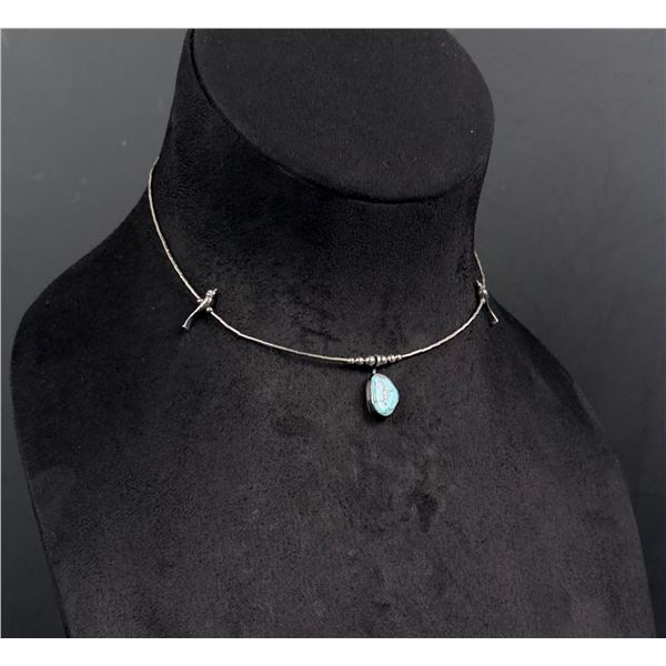 Southwestern Sterling Silver Turquoise Necklace