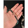 Image 5 : Navajo Sterling Turquoise Bench Bead Necklace