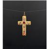 Image 1 : Italian Micro Mosaic Cross Pendant