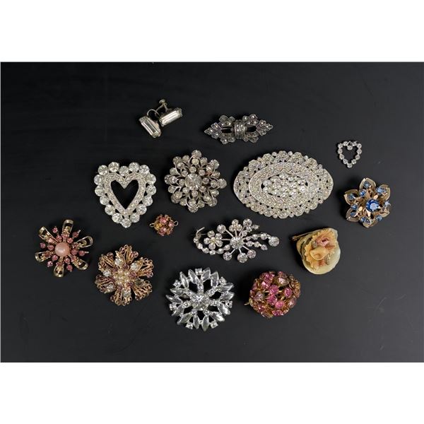Collection of Rhinestone Costume Jewelry