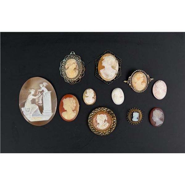 Collection of Victorian Shell Cameos