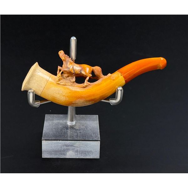 Horse Carved Meerschaum Tobacco Pipe