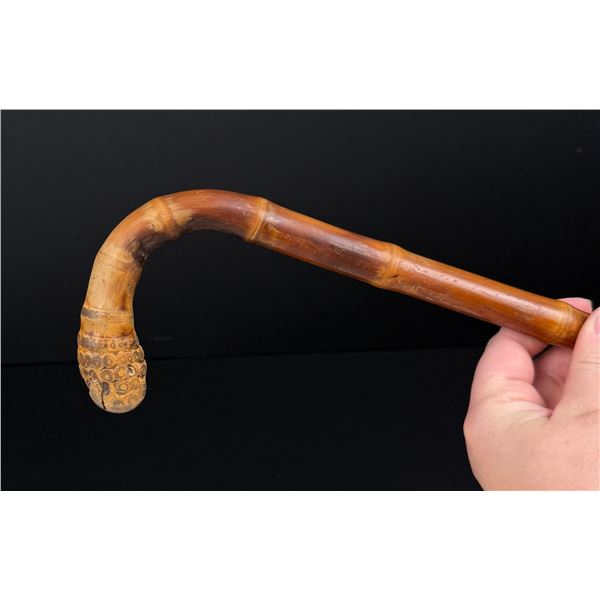 Carved Bamboo Walking Stick Cane