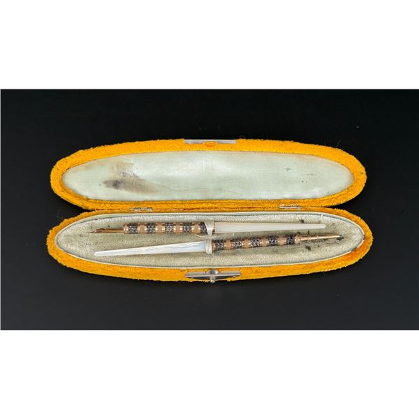 Victorian Mother of Pearl Pencil & Dip Pen