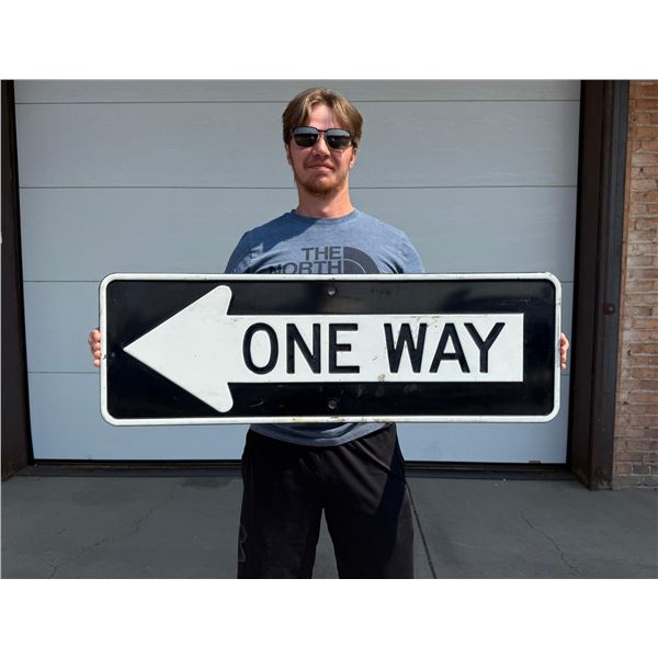 Montana Embossed One Way Road Street Sign