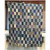 Image 1 : Folk Art Feed Sack Patchwork Quilt