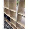 Image 3 : 15-Cube Wood Storage Shelf With Four Black Drawers