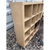 Image 4 : 15-Cube Wood Storage Shelf With Four Black Drawers