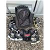 Image 1 : Hockey Gear Lot: 4 Pairs Skates, Bag, Shoulder Pads