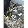 Image 2 : Hockey Gear Lot: 4 Pairs Skates, Bag, Shoulder Pads