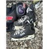 Image 3 : Hockey Gear Lot: 4 Pairs Skates, Bag, Shoulder Pads
